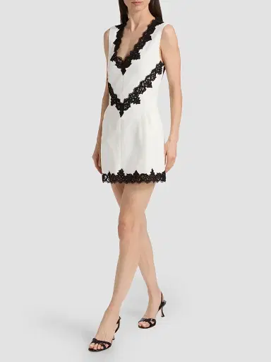 Simkhai Women's Minna Contrast Lace Appliqué Mini Dress - Ivory Multi - Size 14 | Thumbnail 2 Simkhai Women's Minna Contrast Lace Appliqué Mini Dress - Ivory Multi - Size 14 | Thumbnail 2