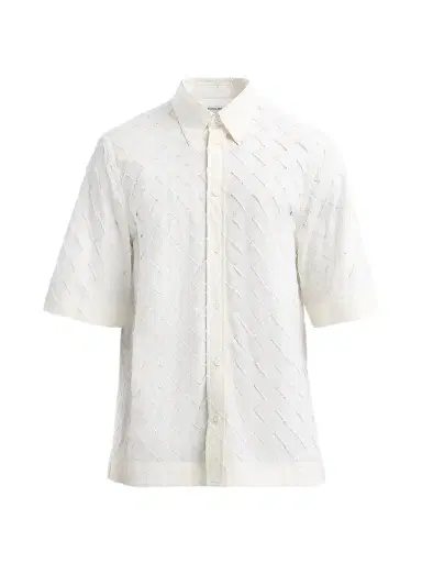 Bottega Veneta Men's Intrecciato Cotton Poplin Shirt | Thumbnail 1 Bottega Veneta Men's Intrecciato Cotton Poplin Shirt | Thumbnail 1