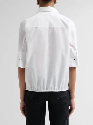 7 For All Mankind Women's Pocket Poplin Cotton Shirt - Popeline Optica | Thumbnail 3 7 For All Mankind Women's Pocket Poplin Cotton Shirt - Popeline Optica | Thumbnail 3