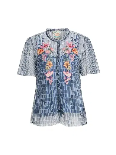 Johnny Was Women's Leandra Izumi-Print Blouse - Izumi - Size XL | Thumbnail 1 Johnny Was Women's Leandra Izumi-Print Blouse - Izumi - Size XL | Thumbnail 1