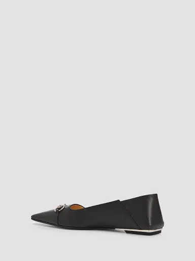 Gucci Women's Vittoria Leather Ballet Flats - Nero - Size 10.5 | Thumbnail 4 Gucci Women's Vittoria Leather Ballet Flats - Nero - Size 10.5 | Thumbnail 4