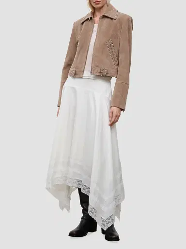 Staud Women's Hugo Studded Suede Jacket | Thumbnail 2 Staud Women's Hugo Studded Suede Jacket | Thumbnail 2