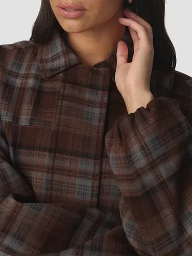 Joe's Jeans Women's The Bella Plaid Bomber Jacket | Thumbnail 5 Joe's Jeans Women's The Bella Plaid Bomber Jacket | Thumbnail 5
