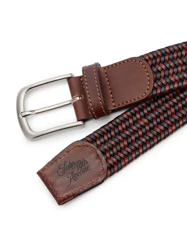 Saks Fifth Avenue Men's Stretch Woven Leather Belt - Java - Size 38 | Thumbnail 3 Saks Fifth Avenue Men's Stretch Woven Leather Belt - Java - Size 38 | Thumbnail 3