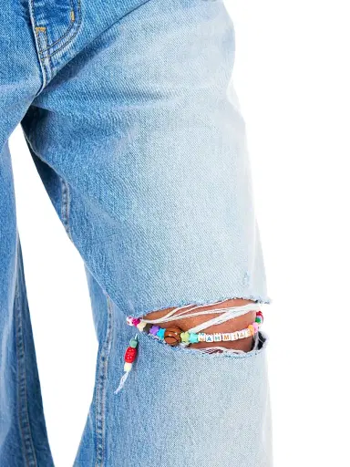 Nahmias Men's Friendship Baggy Jeans - Light Wash Denim - Size 30 | Thumbnail 5 Nahmias Men's Friendship Baggy Jeans - Light Wash Denim - Size 30 | Thumbnail 5