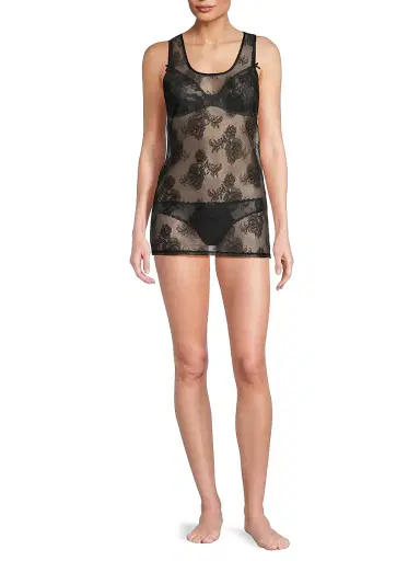 Fleur du Mal Women's Bouquet Floral Lace Tank Top - Black | Thumbnail 3 Fleur du Mal Women's Bouquet Floral Lace Tank Top - Black | Thumbnail 3