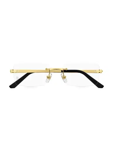 Cartier Men's 55MM 24K-Gold-Plated Rectangular Optical Eyeglasses | Thumbnail 2 Cartier Men's 55MM 24K-Gold-Plated Rectangular Optical Eyeglasses | Thumbnail 2