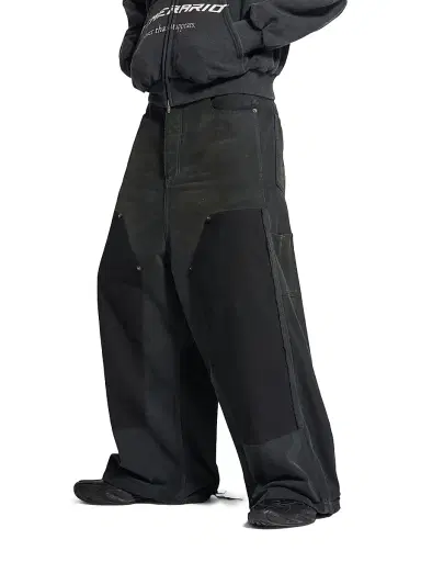Balenciaga Men's Ripped Off Baggy Jeans | Thumbnail 3 Balenciaga Men's Ripped Off Baggy Jeans | Thumbnail 3