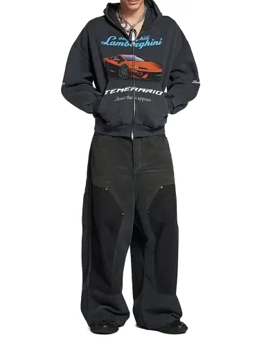 Balenciaga Men's Ripped Off Baggy Jeans | Thumbnail 6 Balenciaga Men's Ripped Off Baggy Jeans | Thumbnail 6