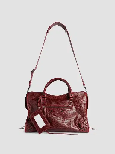 Balenciaga Women's Le City East West Bag - Berry Red | Thumbnail 6 Balenciaga Women's Le City East West Bag - Berry Red | Thumbnail 6