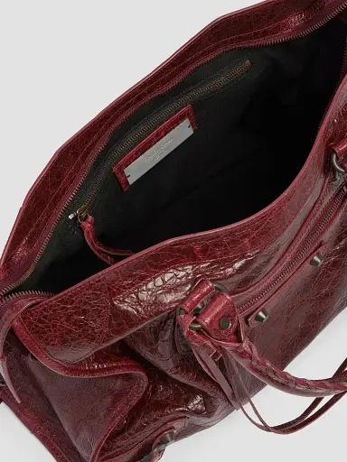 Balenciaga Women's Le City East West Bag - Berry Red | Thumbnail 7 Balenciaga Women's Le City East West Bag - Berry Red | Thumbnail 7