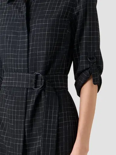 Akris punto Women's Check Knee-Length Shirtdress | Thumbnail 5 Akris punto Women's Check Knee-Length Shirtdress | Thumbnail 5