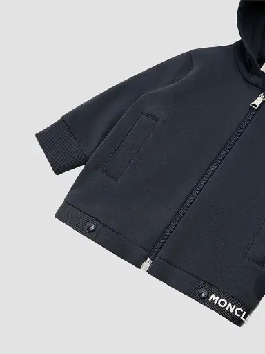 Moncler Baby Boy's & Little Boy's Hoodie in Cotton Blend - Dark Blue - Size 3 | Thumbnail 4 Moncler Baby Boy's & Little Boy's Hoodie in Cotton Blend - Dark Blue - Size 3 | Thumbnail 4