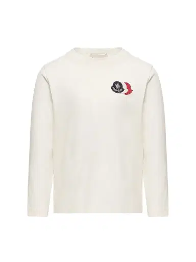 Moncler Little Boy's & Boy's Long Sleeved Crewneck T-Shirt in Cotton | Thumbnail 1 Moncler Little Boy's & Boy's Long Sleeved Crewneck T-Shirt in Cotton | Thumbnail 1