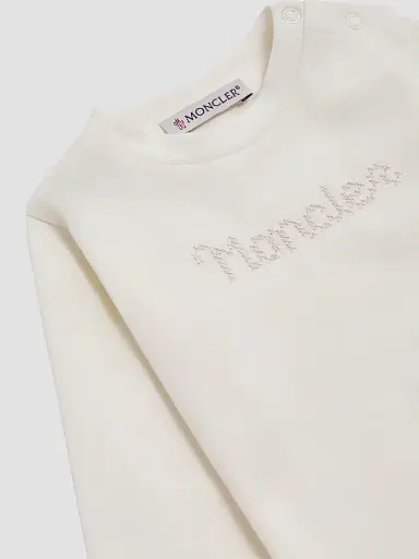 Moncler Baby's Set in Cotton - White 12 Months | Thumbnail 3 Moncler Baby's Set in Cotton - White 12 Months | Thumbnail 3