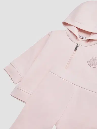 Moncler Baby Girl's and Little Girl's Set in Cotton Blend - Light Pink | Thumbnail 4 Moncler Baby Girl's and Little Girl's Set in Cotton Blend - Light Pink | Thumbnail 4
