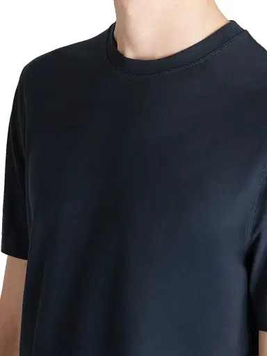 Slowear Men's Ice Cotton Crewneck T-Shirt - Medium Blue - Size 48 | Thumbnail 4 Slowear Men's Ice Cotton Crewneck T-Shirt - Medium Blue - Size 48 | Thumbnail 4