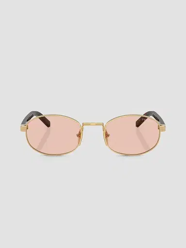 Prada Women's 52MM Oval Sunglasses - Gold | Thumbnail 2 Prada Women's 52MM Oval Sunglasses - Gold | Thumbnail 2