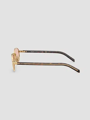 Prada Women's 52MM Oval Sunglasses - Gold | Thumbnail 4 Prada Women's 52MM Oval Sunglasses - Gold | Thumbnail 4