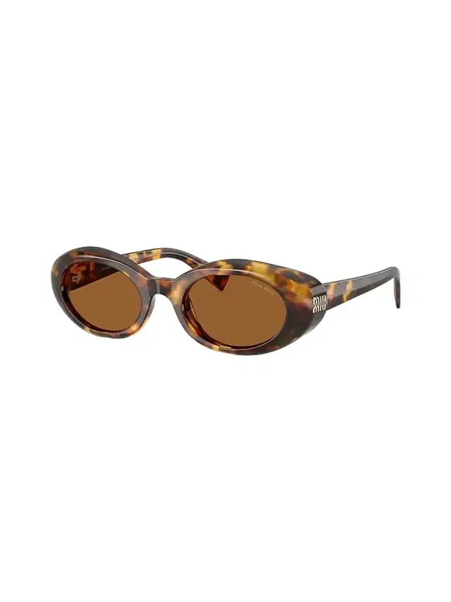 Miu Miu Women's B09SF Oval Sunglasses - Brown