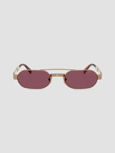Miu Miu Women's 52MM Oval Sunglasses - Gold | Thumbnail 2 Miu Miu Women's 52MM Oval Sunglasses - Gold | Thumbnail 2