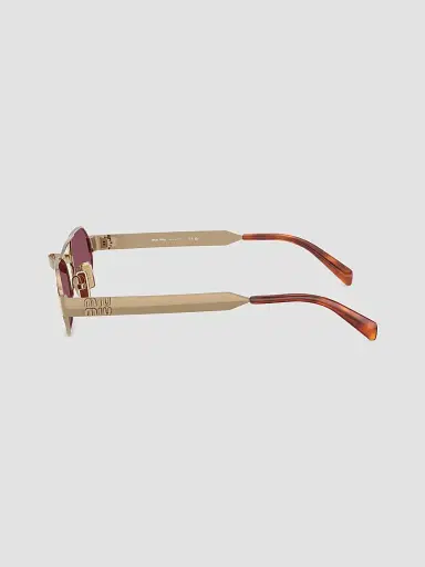 Miu Miu Women's 52MM Oval Sunglasses - Gold | Thumbnail 3 Miu Miu Women's 52MM Oval Sunglasses - Gold | Thumbnail 3