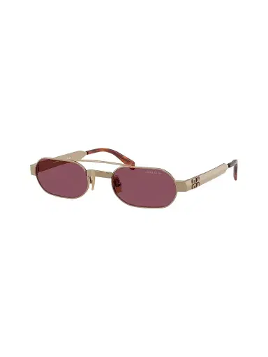 Miu Miu Women's 52MM Oval Sunglasses - Gold | Thumbnail 1 Miu Miu Women's 52MM Oval Sunglasses - Gold | Thumbnail 1