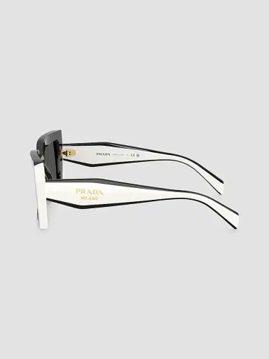 Prada Women's 52MM Rectangular Sunglasses - Black | Thumbnail 4 Prada Women's 52MM Rectangular Sunglasses - Black | Thumbnail 4