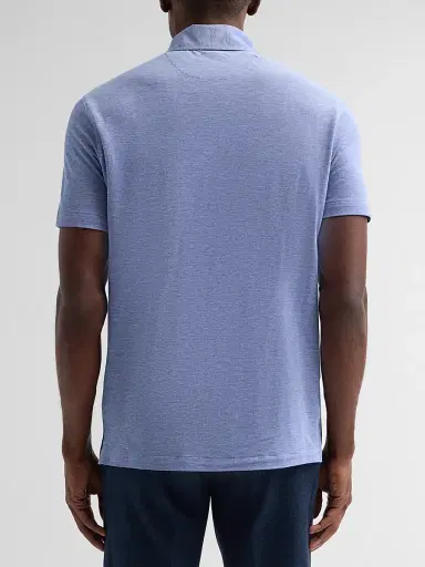 Isaia Men's Cotton Polo Shirt - Bright Blue | Thumbnail 3 Isaia Men's Cotton Polo Shirt - Bright Blue | Thumbnail 3