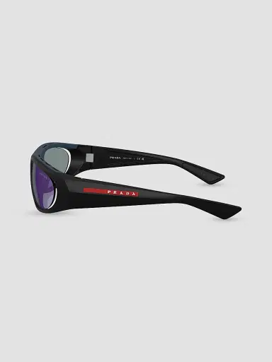 Prada Men's Linea Rossa 57MM Wraparound Sunglasses - Matte Black | Thumbnail 3 Prada Men's Linea Rossa 57MM Wraparound Sunglasses - Matte Black | Thumbnail 3