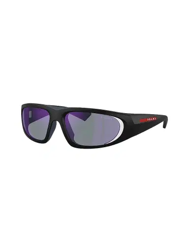 Prada Men's Linea Rossa 57MM Wraparound Sunglasses - Matte Black | Thumbnail 1 Prada Men's Linea Rossa 57MM Wraparound Sunglasses - Matte Black | Thumbnail 1