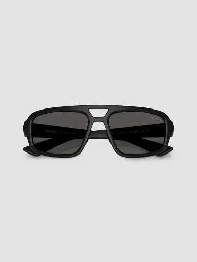 Prada Men's Linea Rossa 57MM Geometric Sunglasses - Matte Black | Thumbnail 5 Prada Men's Linea Rossa 57MM Geometric Sunglasses - Matte Black | Thumbnail 5