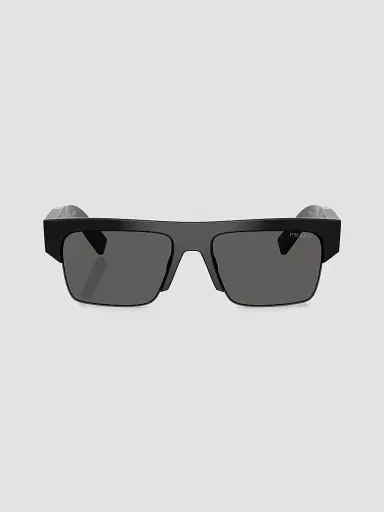 Prada Men's 55MM Rectangular Sunglasses - Black | Thumbnail 2 Prada Men's 55MM Rectangular Sunglasses - Black | Thumbnail 2