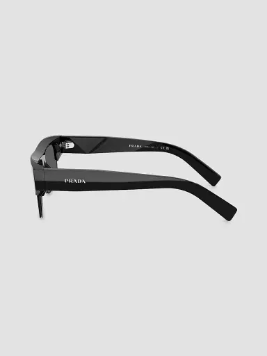 Prada Men's 55MM Rectangular Sunglasses - Black | Thumbnail 3 Prada Men's 55MM Rectangular Sunglasses - Black | Thumbnail 3