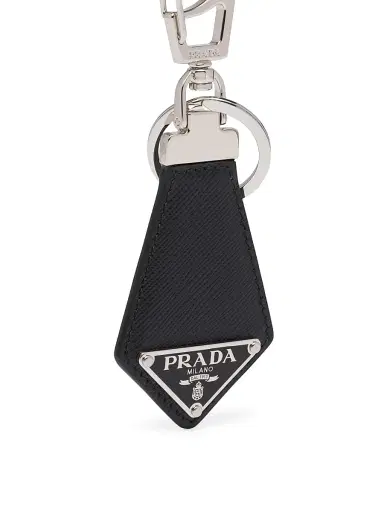 Prada Men's Saffiano Leather Keychain | Thumbnail 2 Prada Men's Saffiano Leather Keychain | Thumbnail 2