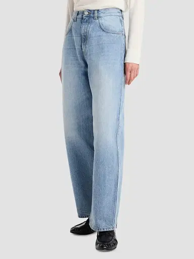 Róhe Women's Berber High-Waist Barrel-Leg Jeans - Classic Blue | Thumbnail 4 Róhe Women's Berber High-Waist Barrel-Leg Jeans - Classic Blue | Thumbnail 4