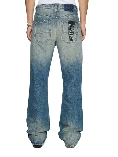 Ksubi Men's Toro Studded Distressed Baggy Jeans - Denim | Thumbnail 3 Ksubi Men's Toro Studded Distressed Baggy Jeans - Denim | Thumbnail 3