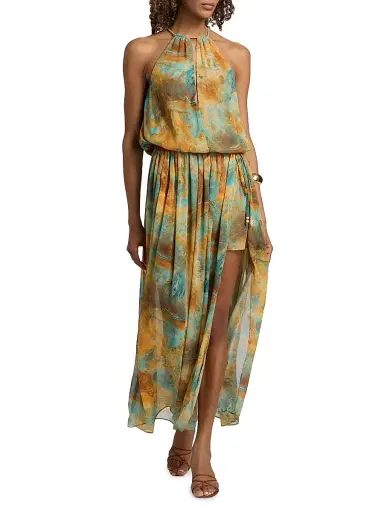 Misa Los Angeles Women's Tazia Abstract-Print Maxi Dress - Halcyon Fresco - Size XL | Thumbnail 2 Misa Los Angeles Women's Tazia Abstract-Print Maxi Dress - Halcyon Fresco - Size XL | Thumbnail 2