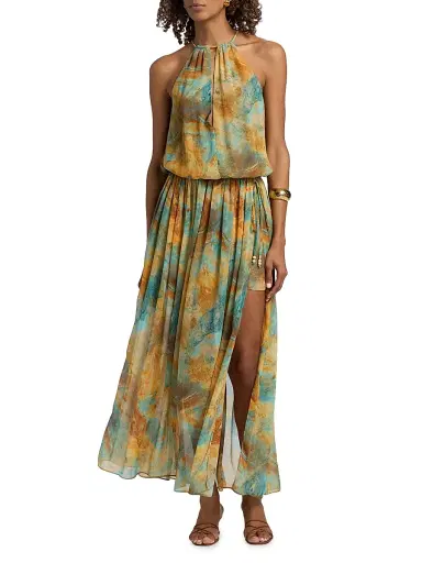 Misa Los Angeles Women's Tazia Abstract-Print Maxi Dress - Halcyon Fresco - Size XL | Thumbnail 3 Misa Los Angeles Women's Tazia Abstract-Print Maxi Dress - Halcyon Fresco - Size XL | Thumbnail 3