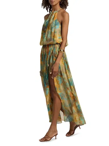 Misa Los Angeles Women's Tazia Abstract-Print Maxi Dress - Halcyon Fresco - Size XL | Thumbnail 4 Misa Los Angeles Women's Tazia Abstract-Print Maxi Dress - Halcyon Fresco - Size XL | Thumbnail 4