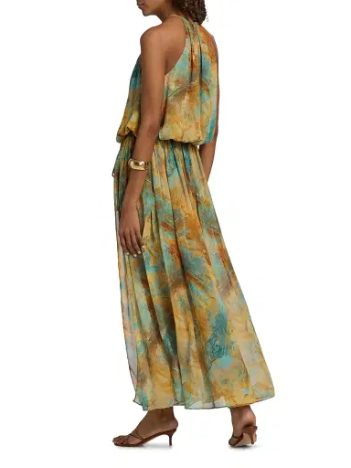Misa Los Angeles Women's Tazia Abstract-Print Maxi Dress - Halcyon Fresco - Size XL | Thumbnail 5 Misa Los Angeles Women's Tazia Abstract-Print Maxi Dress - Halcyon Fresco - Size XL | Thumbnail 5