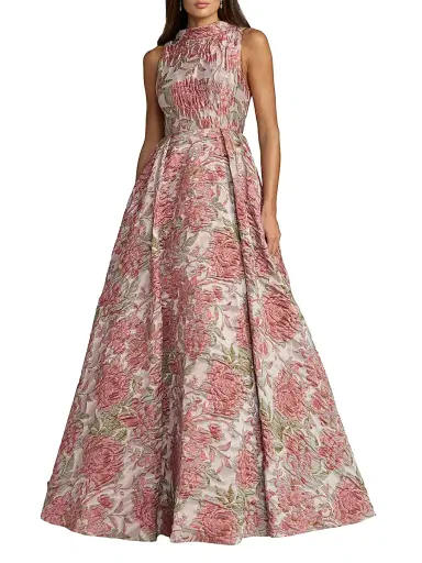Mac Duggal Women's Floral Brocade Gown | Thumbnail 1 Mac Duggal Women's Floral Brocade Gown | Thumbnail 1