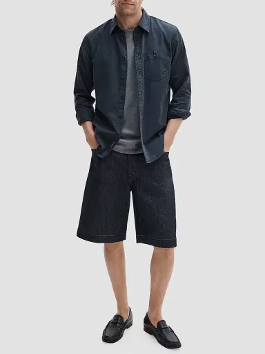 rag & bone Men's Tomlin Stretch-Cotton Long-Sleeve Shirt - Slate Navy | Thumbnail 2 rag & bone Men's Tomlin Stretch-Cotton Long-Sleeve Shirt - Slate Navy | Thumbnail 2