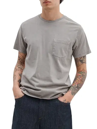 rag & bone Men's Crewneck Cotton T-Shirt - Granite | Thumbnail 3 rag & bone Men's Crewneck Cotton T-Shirt - Granite | Thumbnail 3