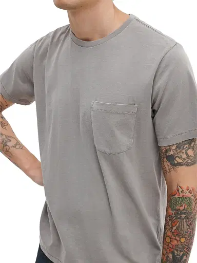 rag & bone Men's Crewneck Cotton T-Shirt - Granite | Thumbnail 5 rag & bone Men's Crewneck Cotton T-Shirt - Granite | Thumbnail 5
