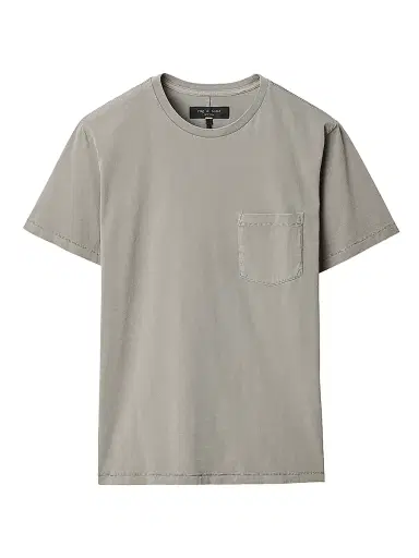 rag & bone Men's Crewneck Cotton T-Shirt - Granite | Thumbnail 1 rag & bone Men's Crewneck Cotton T-Shirt - Granite | Thumbnail 1