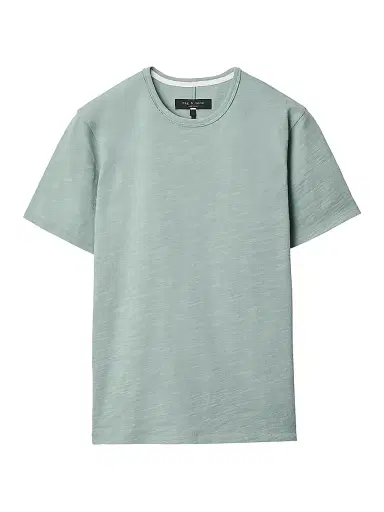 rag & bone Men's Flame Cotton T-Shirt - Blue Grey | Thumbnail 1 rag & bone Men's Flame Cotton T-Shirt - Blue Grey | Thumbnail 1