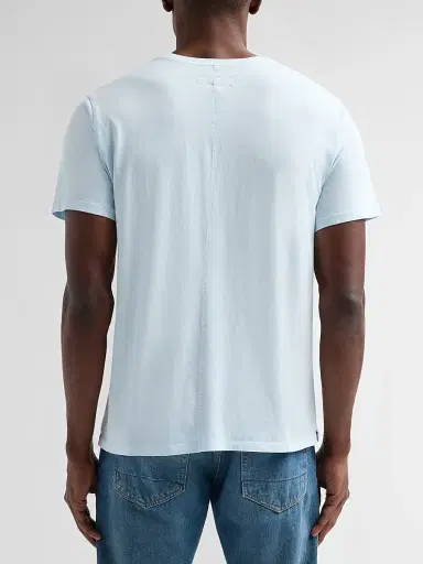 rag & bone Men's Crewneck Cotton T-Shirt - Cloud Blue | Thumbnail 3 rag & bone Men's Crewneck Cotton T-Shirt - Cloud Blue | Thumbnail 3