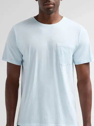 rag & bone Men's Crewneck Cotton T-Shirt - Cloud Blue | Thumbnail 5 rag & bone Men's Crewneck Cotton T-Shirt - Cloud Blue | Thumbnail 5