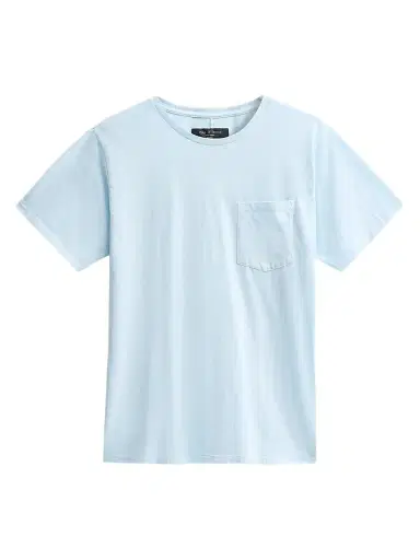 rag & bone Men's Crewneck Cotton T-Shirt - Cloud Blue | Thumbnail 1 rag & bone Men's Crewneck Cotton T-Shirt - Cloud Blue | Thumbnail 1
